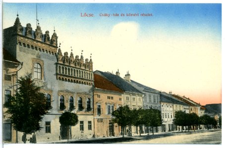 13683-Löcse-1911-Csaky haz es körteri reszlet-Brück & Sohn Kunstverlag