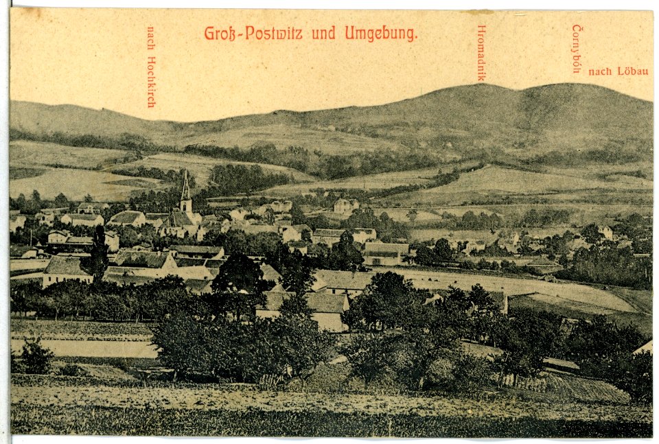 13701-Großpostwitz-1911-Blick auf Großpostwitz-Brück & Sohn Kunstverlag
