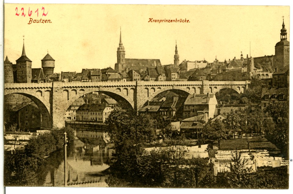 13584-Bautzen-1911-Kronprinzenbrücke-Brück & Sohn Kunstverlag