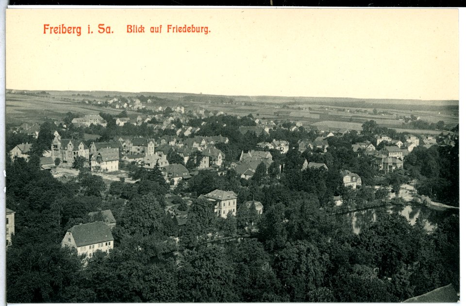 14066-Freiberg-1912-Blick auf Friedeburg-Brück & Sohn Kunstverlag