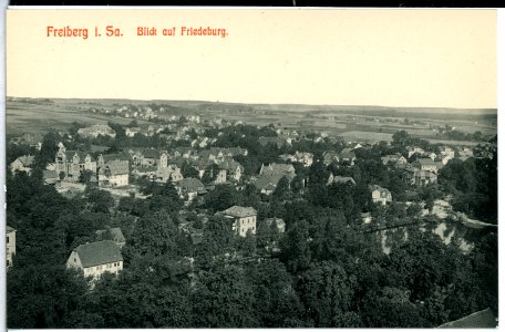 14066-Freiberg-1912-Blick auf Friedeburg-Brück & Sohn Kunstverlag