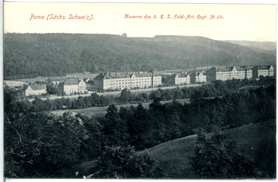 14059-Pirna-1912-Kaserne des 5. Feld-Artillerie-Regiments Nr. 64-Brück & Sohn Kunstverlag