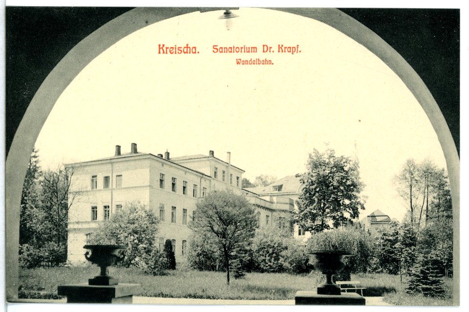 13661-Kreischa-1911-Sanatorium Dr. Krapf - Wandelbahn-Brück & Sohn Kunstverlag