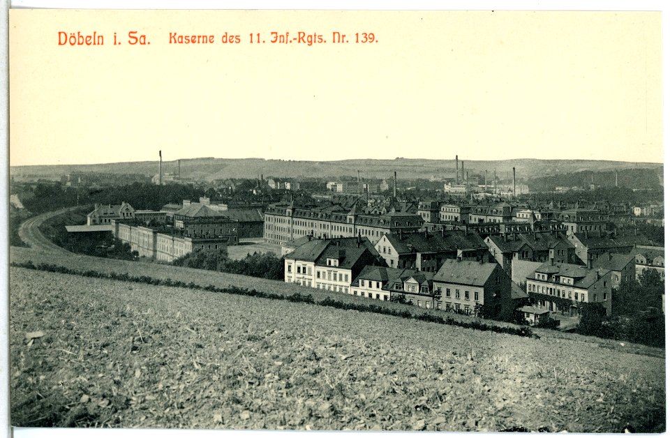 14073-Döbeln-1912-Kaserne des 11. Infanterie-Regiments Nr. 139-Brück & Sohn Kunstverlag