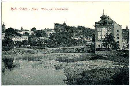 13936-Bad Kösen-1912-Wehr und Gradierwerk-Brück & Sohn Kunstverlag