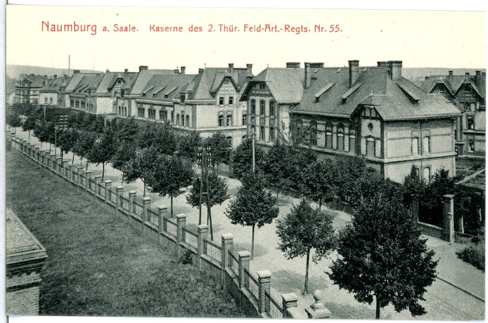 13945-Naumburg-1912-Kaserne 2. Thüringisches Feldartillerie-Regiment Nr. 55-Brück & Sohn Kunstverlag