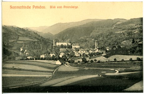 13777-Petschau-1912-Blick auf Petschau vom Petersberge-Brück & Sohn Kunstverlag