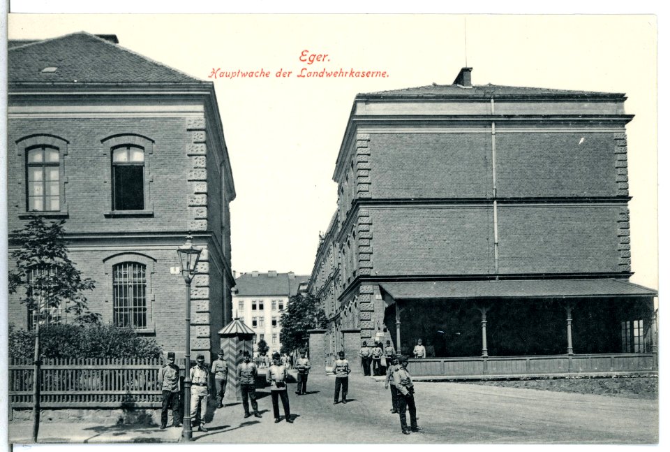 13499-Eger-1911-Hauptwache der Landwehrkaserne-Brück & Sohn Kunstverlag