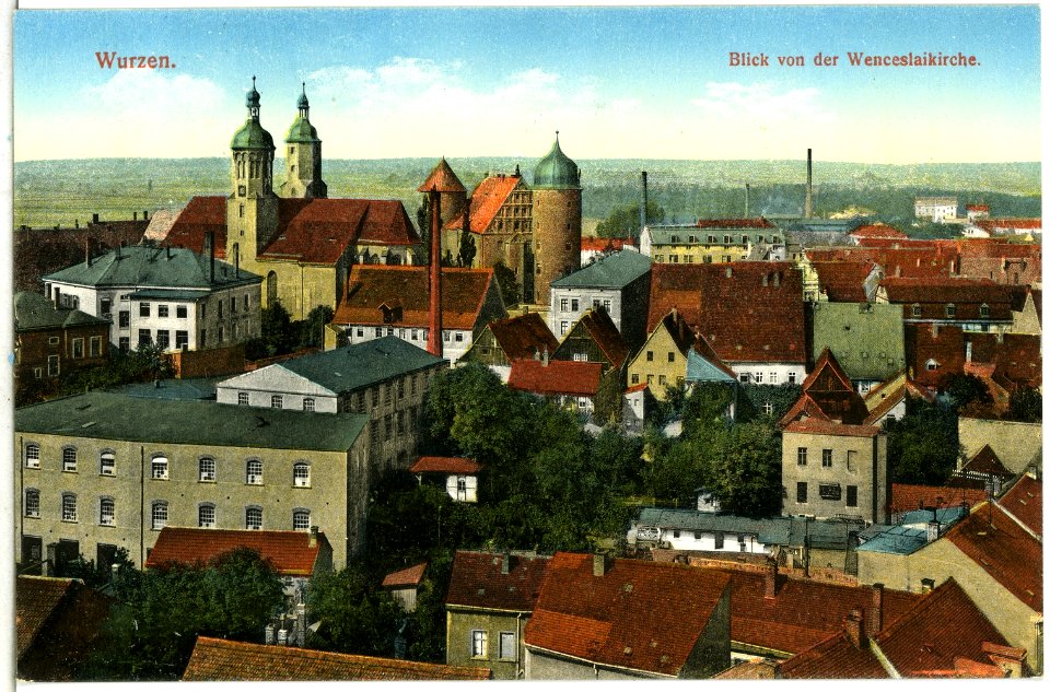 14153-Wurzen-1912-Blick von der Wenceslaikirche auf die Stadt-Brück & Sohn Kunstverlag
