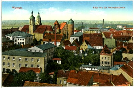 14153-Wurzen-1912-Blick von der Wenceslaikirche auf die Stadt-Brück & Sohn Kunstverlag