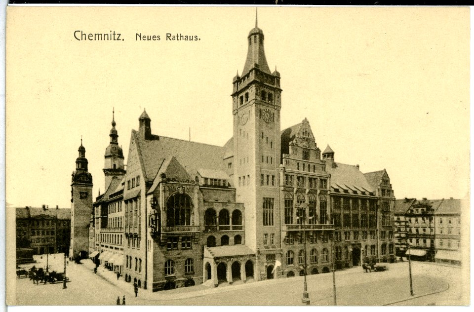 13839-Chemnitz-1912-Neues Rathaus-Brück & Sohn Kunstverlag