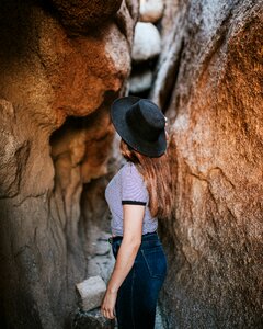 Female rocks cave