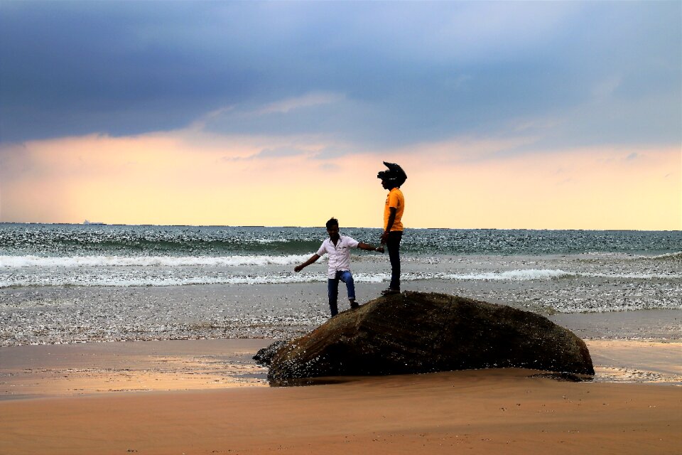 Rock beach characters