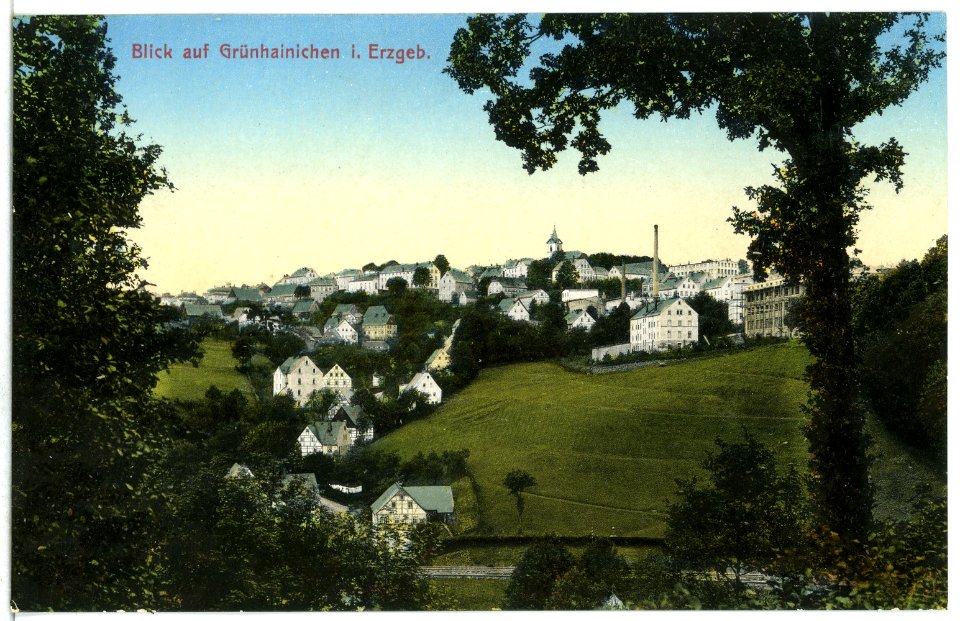 13494-Marienberg-1911-Blick auf Grünhainichen-Brück & Sohn Kunstverlag