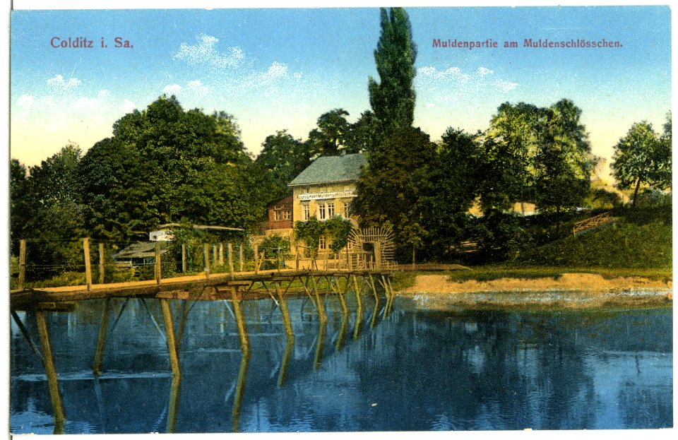 13734-Colditz-1912-Muldenpartie am Muldenschößchen-Brück & Sohn Kunstverlag