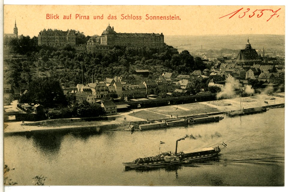 13557-Pirna-1911-Stadt und Schloß-Brück & Sohn Kunstverlag