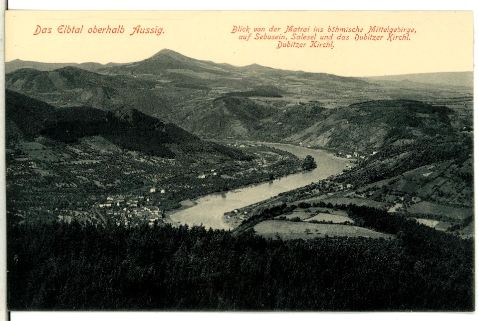 13656-Aussig-1911-Blick von der Matrai ins böhmisches Mittelgebirge-Brück & Sohn Kunstverlag