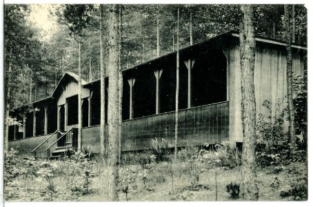 13696-Mühlhausen-1911-Frauenliegehalle im Heim-Walde des Genesungsheimes-Brück & Sohn Kunstverlag
