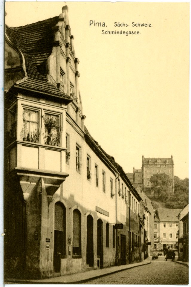 14131-Pirna-1912-Schmiedegasse-Brück & Sohn Kunstverlag