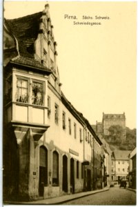 14131-Pirna-1912-Schmiedegasse-Brück & Sohn Kunstverlag