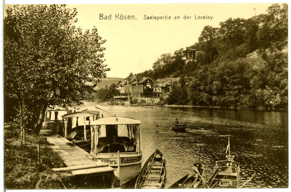 13988-Bad Kösen-1912-Saalepartie an der Loreley-Brück & Sohn Kunstverlag