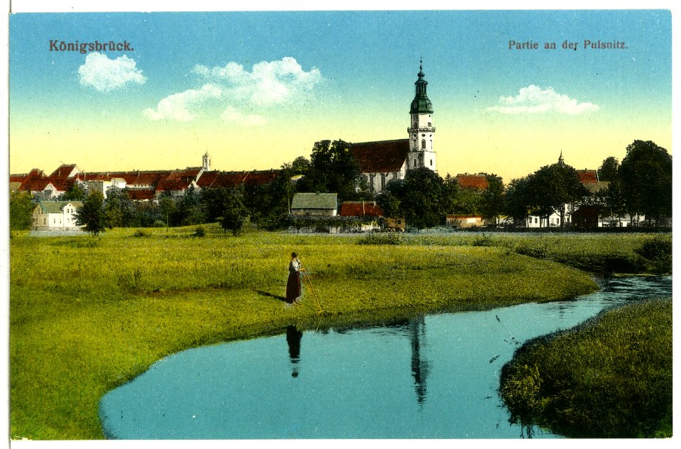 12952-Königsbrück-1911-Partie an der Pulsnitz-Brück & Sohn Kunstverlag