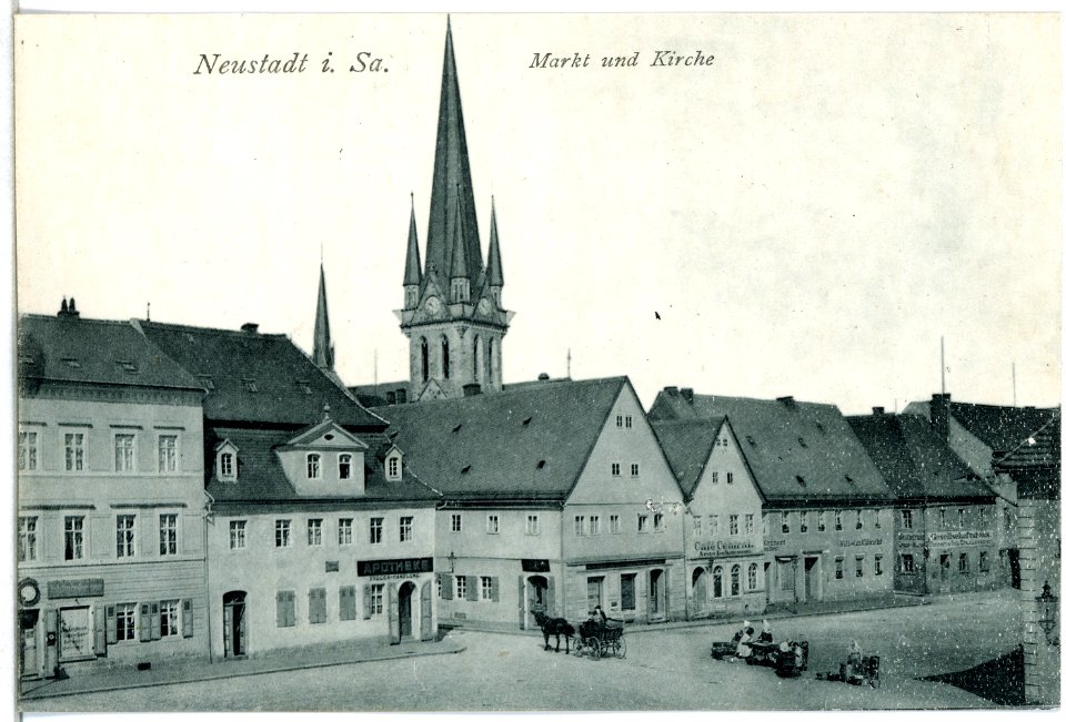 14117-Neustadt-1912-Markt und Kirche-Brück & Sohn Kunstverlag
