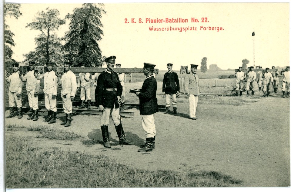 13838-Riesa-1912-Wasserübungsplatz Vorberge-Brück & Sohn Kunstverlag