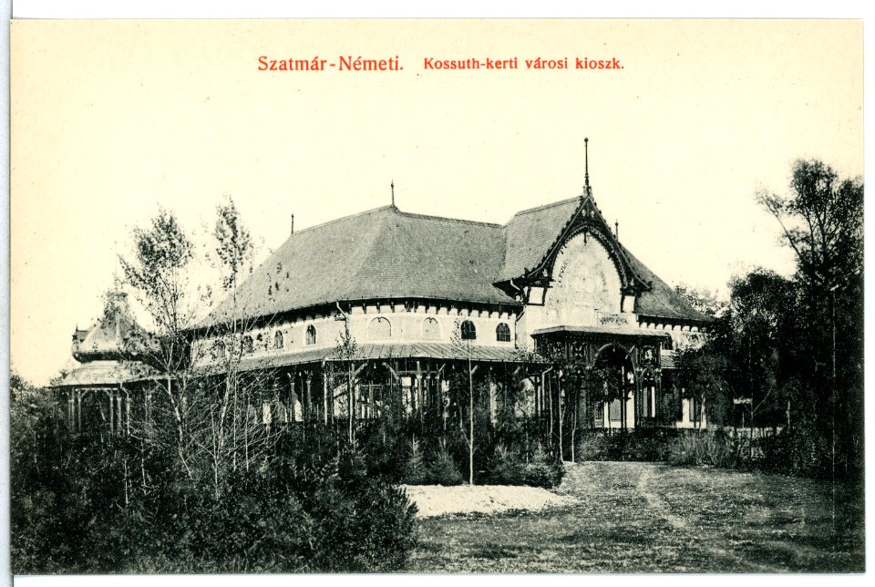 13449-Szatmar-Nemeti-1911-Kossuth-kerti varosi kioszk-Brück & Sohn Kunstverlag