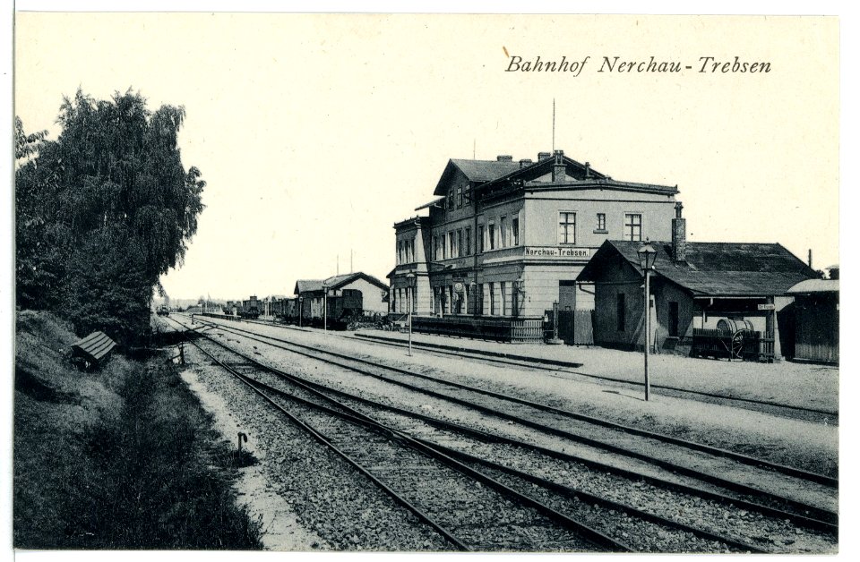 09510-Nerchau-1908-Bahnhof Nerchau-Trebsen-Brück & Sohn Kunstverlag