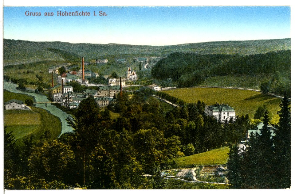 13668-Hohenfichte-1911-Blick auf Hohenfichte-Brück & Sohn Kunstverlag