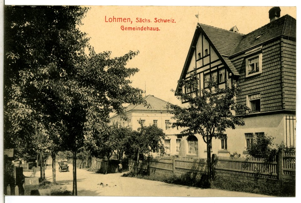 13545-Lohmen-1911-Gemeindehaus-Brück & Sohn Kunstverlag