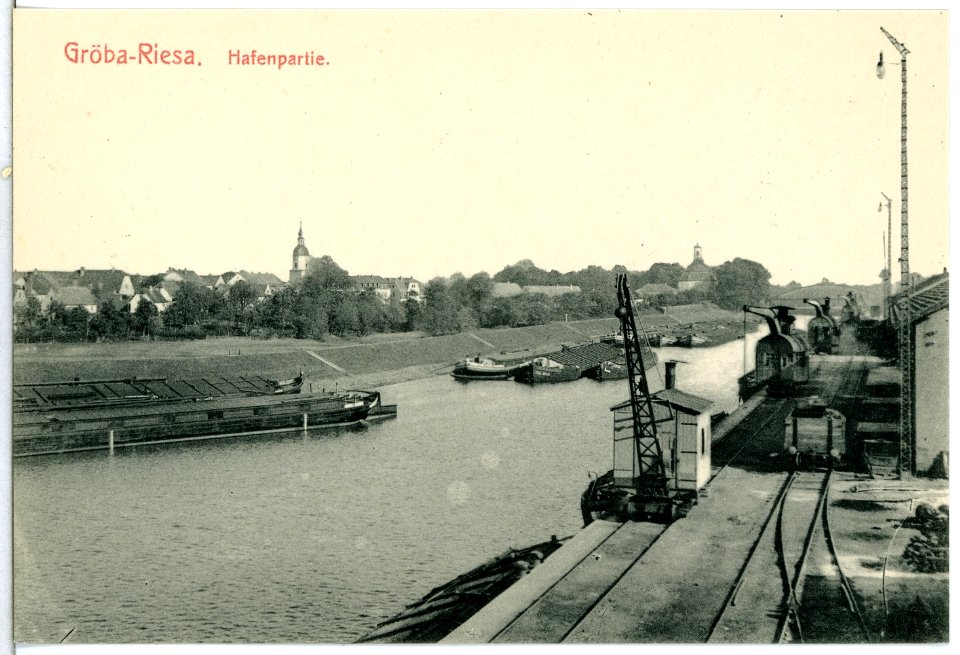 14122-Gröba-1912-Hafenpartie-Brück & Sohn Kunstverlag