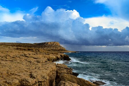 Sky clouds seashore photo