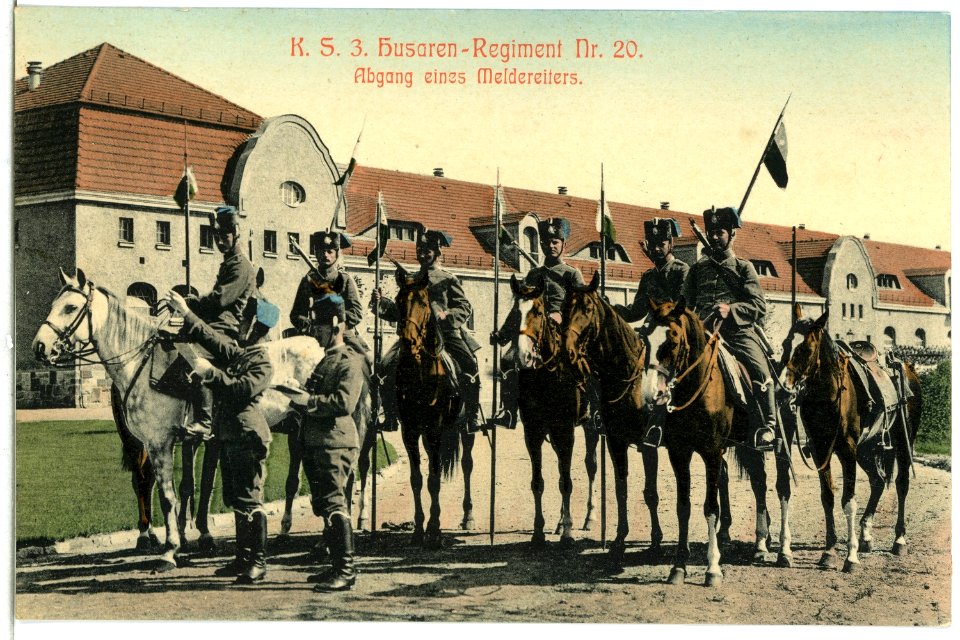 14034-Bautzen-1912-3. Husaren-Regiment Nr. 20 - Meldereiter-Brück & Sohn Kunstverlag