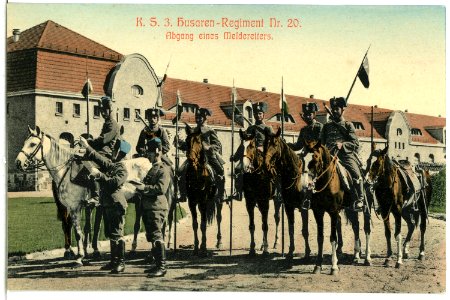 14034-Bautzen-1912-3. Husaren-Regiment Nr. 20 - Meldereiter-Brück & Sohn Kunstverlag