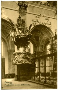 14375-Ossegg-1912-Predigtstuhl in der Stiftskirche-Brück & Sohn Kunstverlag