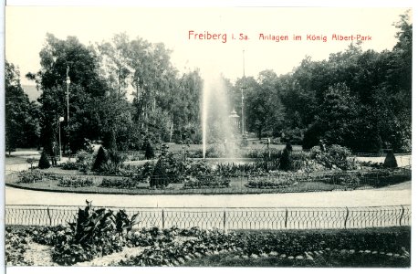 13022-Freiberg-1911-Anlagen im König-Albert-Park-Brück & Sohn Kunstverlag