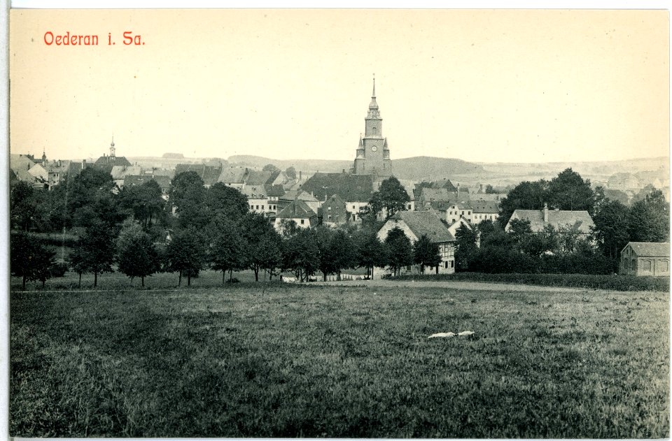 14041-Oederan-1912-Blick auf Oederan-Brück & Sohn Kunstverlag