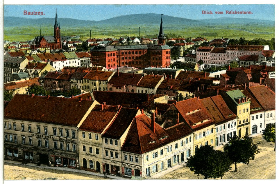 13024-Bautzen-1911-Blick vom Reichenturm-Brück & Sohn Kunstverlag