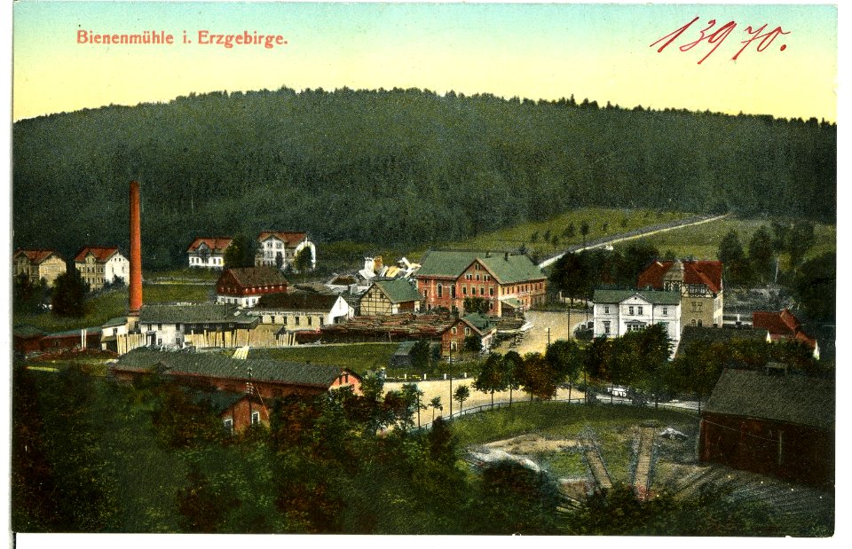 13970-Bienenmühle-1912-Blick auf Bienenmühle-Brück & Sohn Kunstverlag