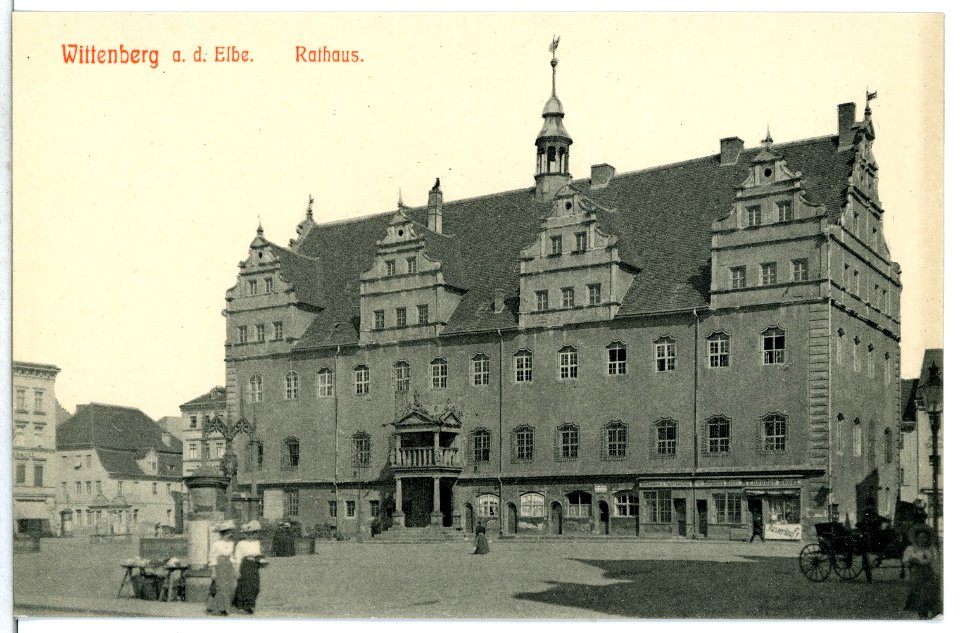 12955-Wittenberg-1911-Rathaus-Brück & Sohn Kunstverlag