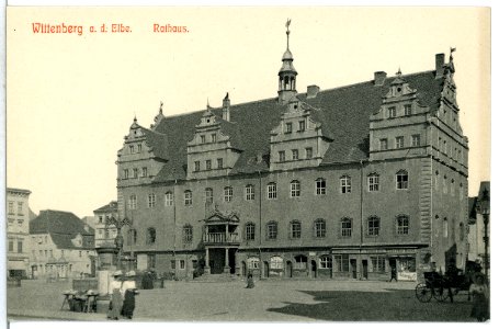 12955-Wittenberg-1911-Rathaus-Brück & Sohn Kunstverlag