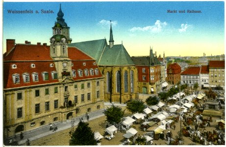14091-Weißenfels-1912-Markt und Rathaus-Brück & Sohn Kunstverlag