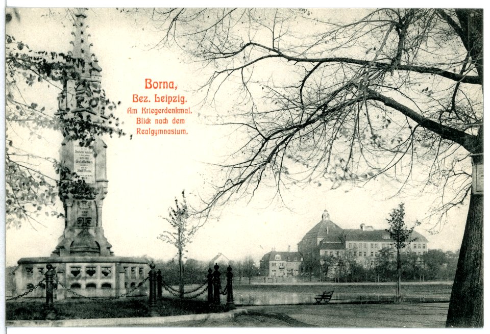 13058-Borna-1911-Am Kriegerdenkmal-Brück & Sohn Kunstverlag