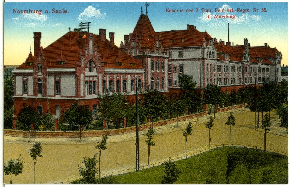 14099-Naumburg-1912-Kaserne des 2. Thüringischen Feld-Artillerie-Regiment Nr. 55 2. Abteilung-Brück & Sohn Kunstverlag
