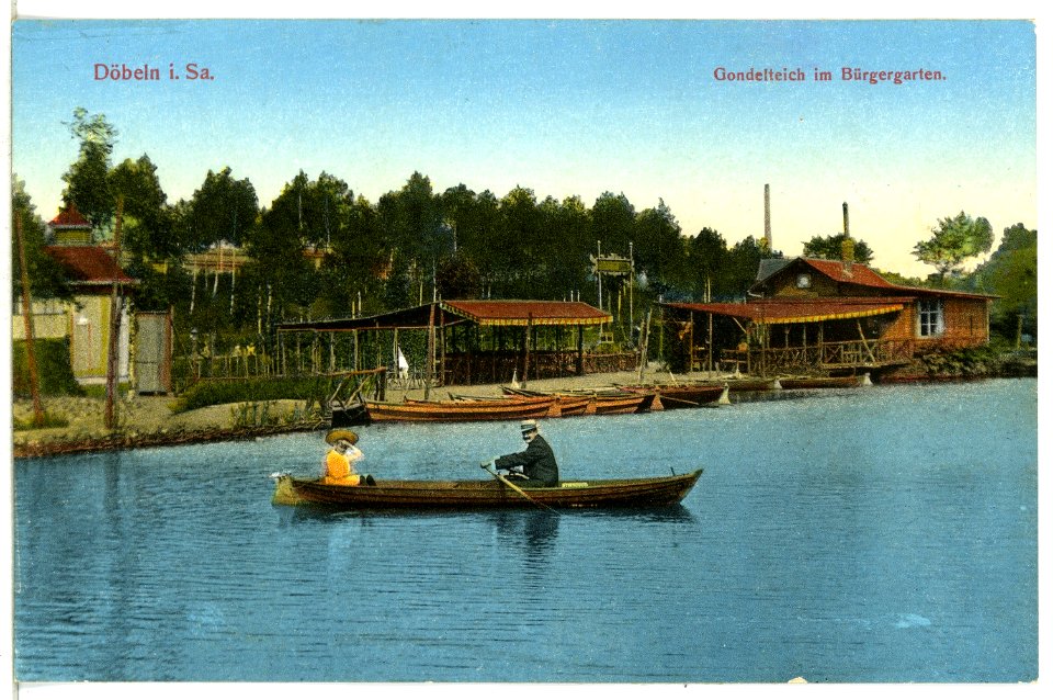 12837-Döbeln-1911-Gondelteich im Bürgergarten-Brück & Sohn Kunstverlag