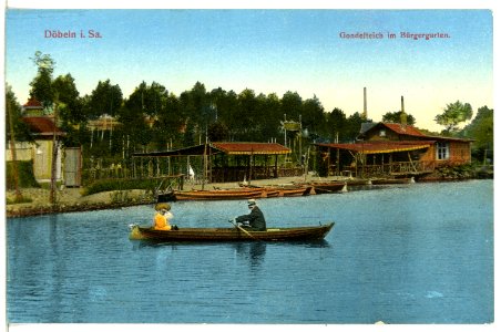 12837-Döbeln-1911-Gondelteich im Bürgergarten-Brück & Sohn Kunstverlag