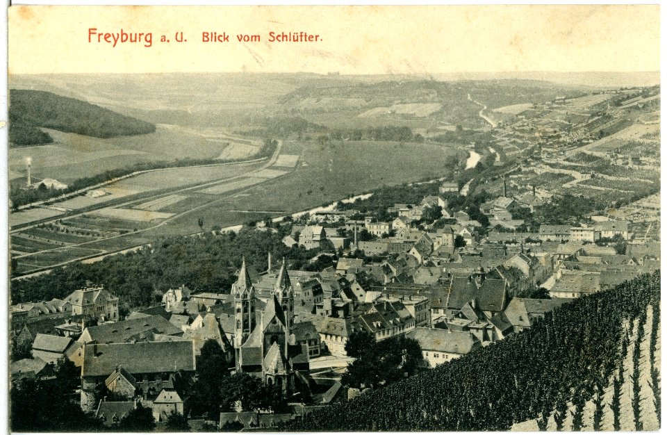 14160-Freyburg-1912-Blick vom Schlüfter auf die Stadt-Brück & Sohn Kunstverlag