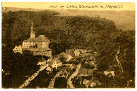 13619-Weesenstein-1911-Blick auf Schloß und Ort-Brück & Sohn Kunstverlag